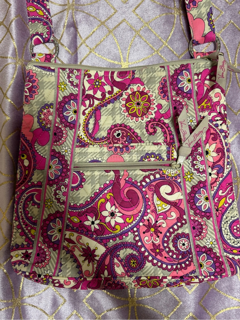 💥 Vera Bradley Pink Paisley Crossbody Bag